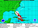 The projected path of Hurricane Matthew as of 1200 UTC on October 4. [NOAA graphic]